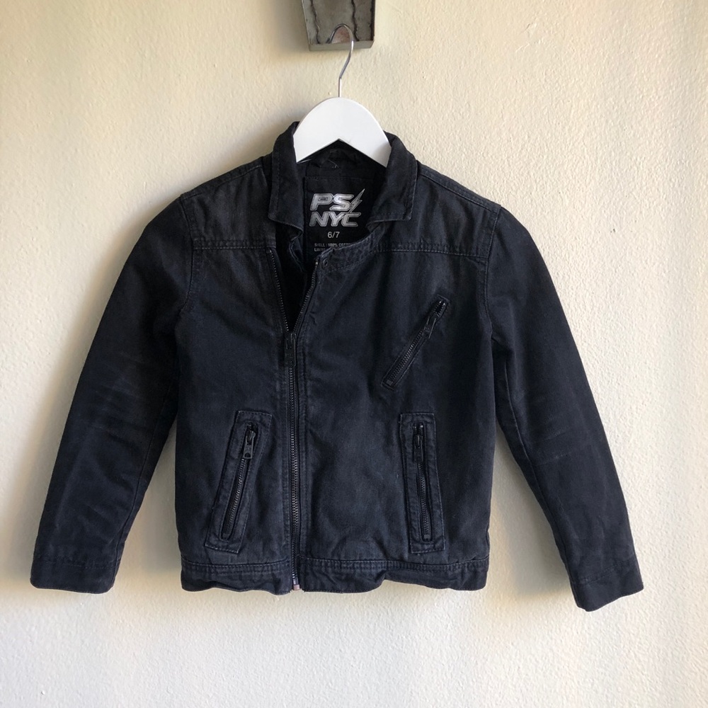 PSNY Aeropostale Black denim Motorcycle Jacket